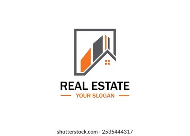 VETOR DE MODELO DE LOGOTIPO DE IMÓVEL