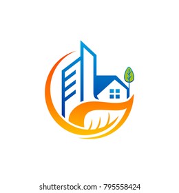 Real estate logo template Vector