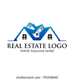 Real estate logo template Vector