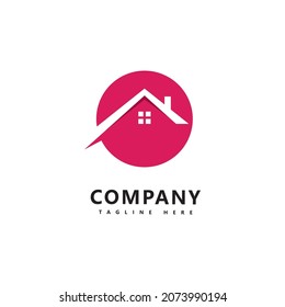 Real estate logo template vector.Abstract house icon