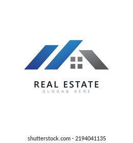 Real estate logo template vector.Abstract house icon