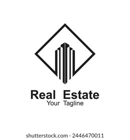 Real estate logo. This logo is ideal for real estate company, property development company and similar.