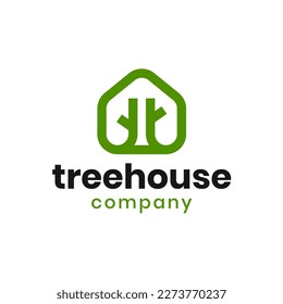 Real estate logo. Tree farm house business symbol icon logo vector