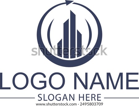 A real estate logo typically features a house or building icon to signify property, with clean lines and modern fonts for a professional and trustworthy appeal.