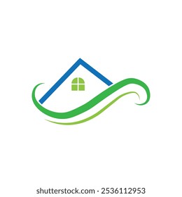 logotipo inmobiliario, Vector único y creativo del diseño del logotipo inmobiliario, diseño del logotipo de la casa, diseño del logotipo de la construcción, Vector de la vivienda, icono del edificio, arquitecto