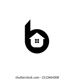 Logo inmobiliario con letra B 