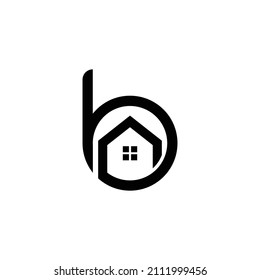 Real estate logo using letter B - B minimal home logo design