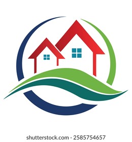 Real estate logo vector art