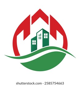Real estate logo vector art