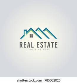 Real Estate Logo Vector, Creative House Logo template, Abstract Buildings Logo