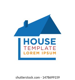 Real estate logo vector design. Roof vector with logo name in the center