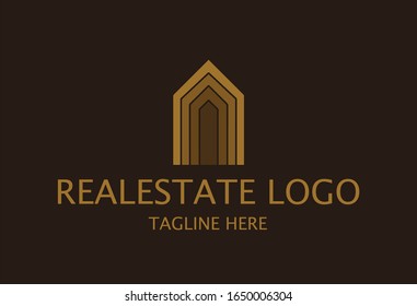 Vektorillustration des Logos für Immobilien. Designvorlage