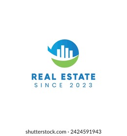Diseño vectorial de logotipo de bienes raíces