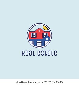 Diseño vectorial de logotipo de bienes raíces