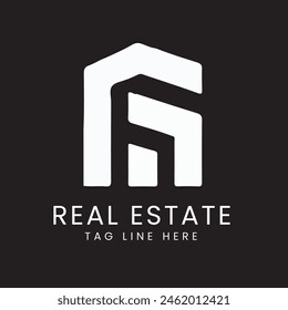 Real estate logo vector design. Rent, sale of real estate unique logo, House cleaning, home security, real estate auction. Vector building logo concept. Template