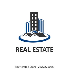 Design vetorial do logotipo imobiliário.