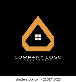 Real estate logo vector with diamond and window symbol concept