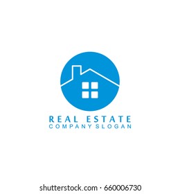 Real Estate Logo Vector with ellipse concept.