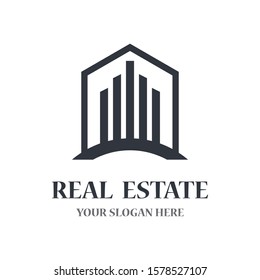 Real estate logo vector icon illustratrion
