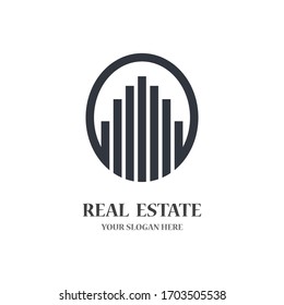 Diseño de iconos vectores del logotipo inmobiliario