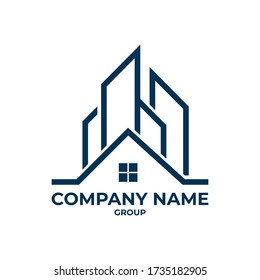 Icono del vector del logotipo inmobiliario