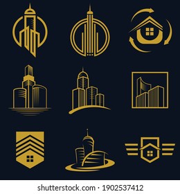 Real Estate Logo vector Icon Design For Business And Company Fully Editable