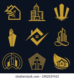 Real Estate Logo vector Icon Design For Business And Company Fully Editable