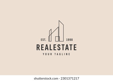 ilustración de icono del vector del logotipo inmobiliario