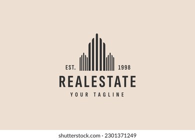 ilustración de icono del vector del logotipo inmobiliario