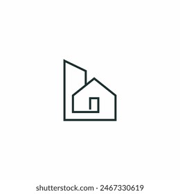 Real estate logo. Real estate vector, icon, symbol, illustration, clipart design. Editable real estate line art design.