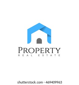 Real estate logo vector icon. Residential house property logo Modern template