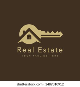 Real estate logo. Vector illustration.