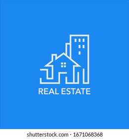 Real estate logo. Vector illustration.