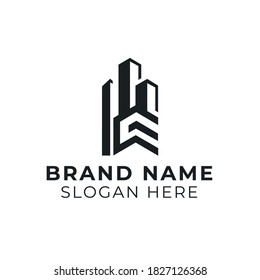 Vorlage für Vektorgrafiken mit Real Estate-Logo