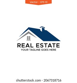 Plantilla de diseño de ilustraciones vectoriales del logotipo inmobiliario. Ilustración de casa o casa.