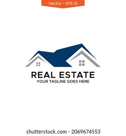 Real estate logo vector illustration design template. House or home illustration.