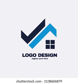 Ilustración vectorial del logotipo inmobiliario 
