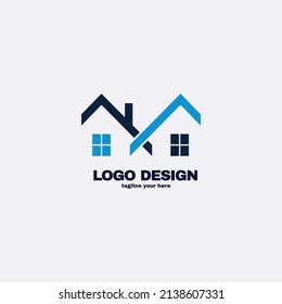 Real estate logo vector illustration 
