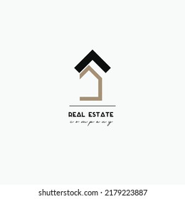 diseño vectorial de logotipo inmobiliario utilizado para tarjeta de visita