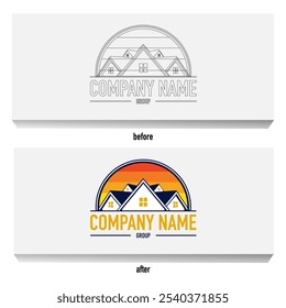 real estate logo vector illustration