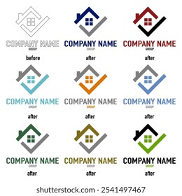 Logotipo de bienes raíces Ilustración vectorial