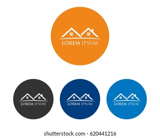 real estate logo vector illustration template