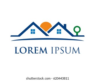 real estate logo vector illustration template