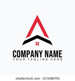 Letra vectorial A del logotipo inmobiliario