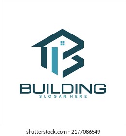 Real estate logo vector letter B, modern logo