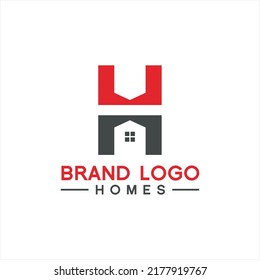 Real estate logo vector letter H