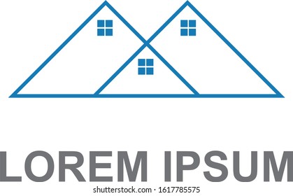Real estate logo vector. Modern design version 2