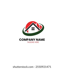 Vector del logotipo de la propiedad inmobiliaria en el fondo blanco. Elemento de Plantilla de diseño de logotipo de Vector plano para la arquitectura de construcción Logos de edificios.