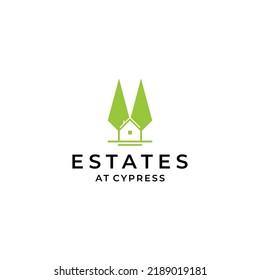 Real Estate Logo Vector Pine Abstract Logo