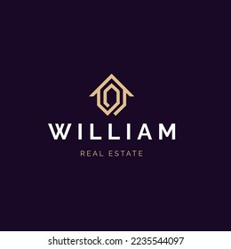 real estate logo vector simple monoline
